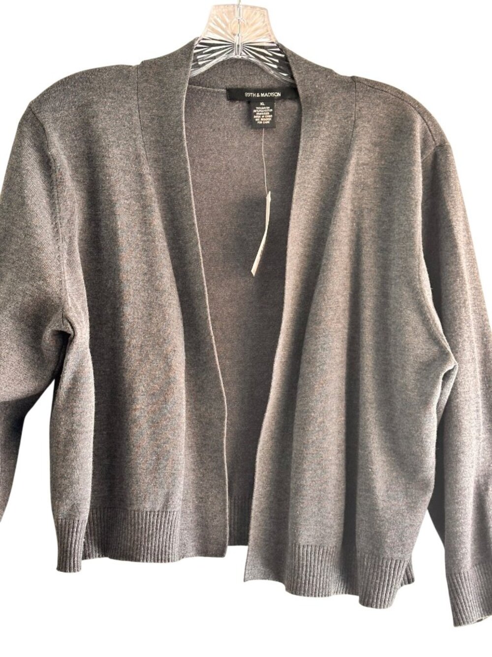 89th & Madison Size XL Womens Open Front Cardigan Sweater Shrug NWT